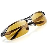 DANANGUA Lunettes de soleil Lunettes de soleil polarisées photochromiques pour hommes Meilleur Jour Nuit Pour Conducteurs Sécurité Homme Conduite Pêche Kayak Uv400 Lunettes De Soleil, Marron
