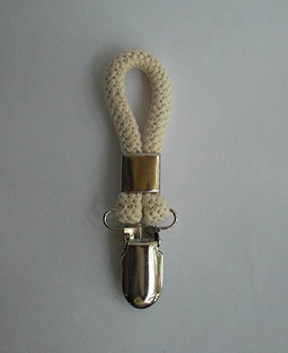 2 Geschirrtuch Clips – Tuch Aufhänger-Halter Klammern, geflochten, Loop Baumwolle - 3