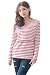 Bearsland Women's Striped Breastfeeding and Nursing Top - UK size 14-16 - Red/White