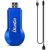 iXunGo Miracast Video Adapter, Wired &amp; Wireless Connection, Support 1080p Mirror Airplay/ DLNA from iOS/ Android/ Mac/ Windows Devices to HDTV, Monitor (Blue)