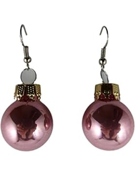 Handgemacht Weihnachtschmuck Ohrringe Weihnachten Schmuck Hänger Christbaumkugel Weihnachtskugel Baumschmuck rosa...