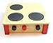 Produktbild Kinder-Tischherd aus Holz / 3 Ceranfelder + 3 Drehschaltern / Maße: 40 x 40 x 14 cm / Gewicht: 2,7 kg / Made in Germany / für Kinder ab 2