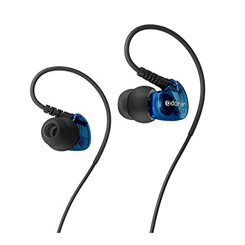 Adorer Sport Earphones, AD1 Wired In-Ear Headphones with Microphone, Noise Isolating, Memory Wire for iPhone, 