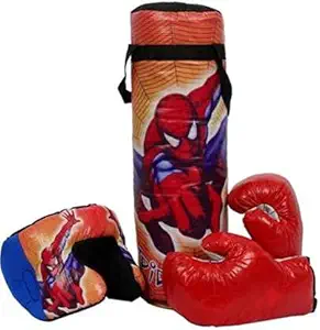 Just97 Junior Boxing Set with Punching Bag, Gloves & Headgear Boxing kit for Kids 3 to 9 Years Boxing kit