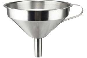 Makrel Stainless Steel Funnel Kitchen Funnels for Transferring of Liquid, Fluid, Cooking Oils, Jam (14cm)