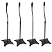 Price comparison product image 4x Black Steel Height Adjustable Home Cinema Surround Sound Speaker Stands