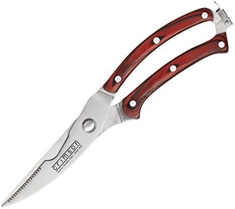 Ergo Chef Kitchen Poultry Shears, Heavy Duty, Crimson by Ergo Chef