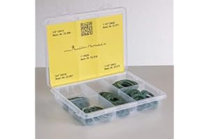 MANUFAKTUR MARTINSHOF 80 Stück Flachdichtung-AFM-Set-Solar-Garten-Heizung-Wasser-23.556 Gas Flachdichtungen, 20 x 1/2" DN08,20 x 3/4" DN19, 20 x 1" DN25, 10 x 1 1/4" DN32,10 x 1 1/2" DN40