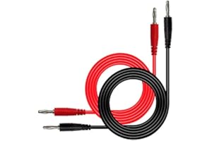 Aoowei Multimeter Probe Test Cable(1M) Double-ended 4MM Banana Plug Test Leads for Laboratory Electric Testing