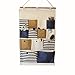 Produktbild wicemoon Suspended Aufbewahrungstasche zum Aufhängen Baumwolle Stoff Baumwolle Organizer Wand Abfall Tür verschiedene Boden Tasche