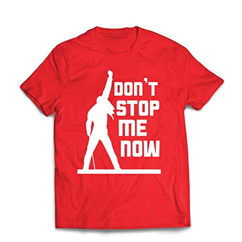 lepni.me T-Shirt pour Hommes Don't Stop me Now! Chemises de Fan, Cadeaux de Musicien, vêtements de Roche (Large Rouge Multicolore)
