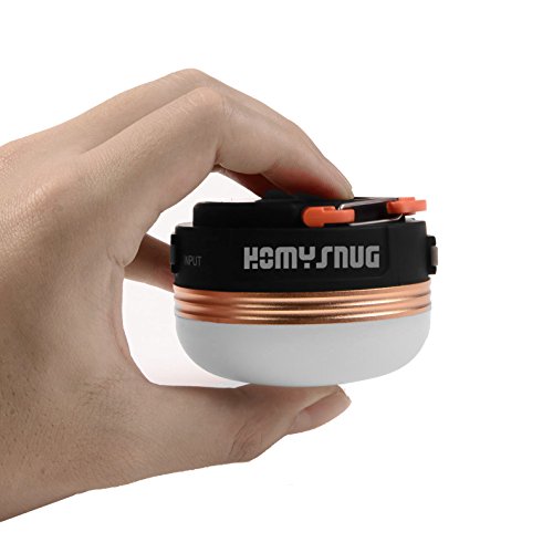 HomySnug Mini Campinglampe LED Wiederaufladbare Campingleuchte Taschenlampe Mit 2 USB Schnittstellen, 3 Lichtmodi, Ideal Für Camping, Outdoor, Wandern - 3