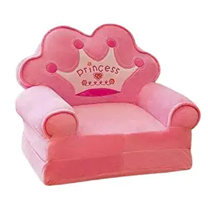 WRODSS Mickey Pattern Baby Sofa Cum Bed and Chair | Convertible Bunk for Kids Comfort - (Dark Pink)