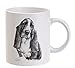 Produktbild Mike Sibley Basset Hound weiße Tasse