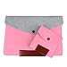 Produktbild LOEL 13.3 Leder Laptop Reisetasche Filz Laptop Macbook Pro / Macbook Unibody / Macbook Air / Ultrabook / Chromebook Sleeve, grau mit grünem Gehäuse Cover