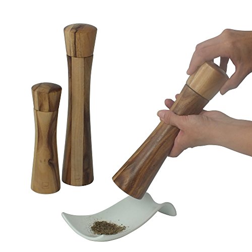 Kela 11778 Gewürzmühle mit Keramikmahlwerk, Salz-und Pfeffermühle, 30 cm Höhe, Akazienholz, Kaila - 3