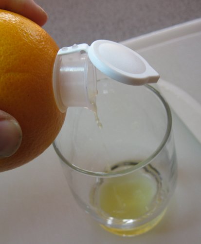 4x Zitronenentsafter Zitronen Entsafter Ausgießer Presse Zitruspresse Set 4 Stück Zitronenpresse – einfach in die Frucht stecken - 2