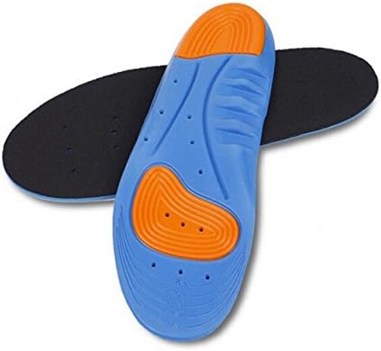 1 Pair Unisex Sports Insoles Massaging Thick Breathable Damping cushioning stress Arch Support Plantar Fasciitis Comfort Running basketball comfort insoles For Men and Women (EU 35-45 ) (L / EU 41-45)