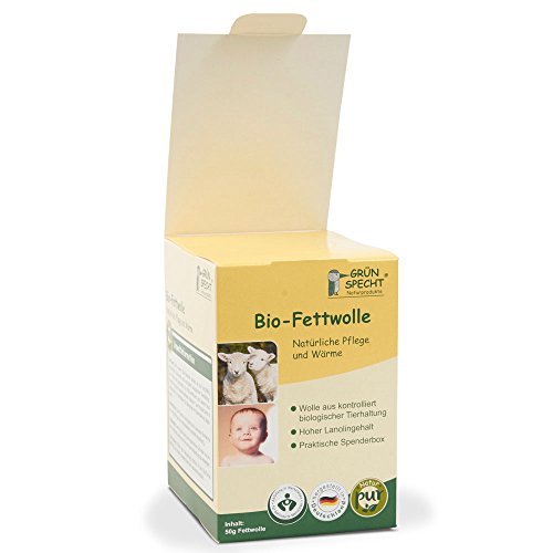 Grünspecht 638-00 Bio-Fettwolle, kbT, Rohwolle, Schafwolle mit hohem Lanolingehalt zur Haut- und Babypflege, 50 g, beige - 2