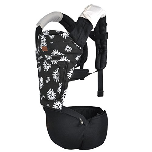Bebamour Comfort Wrap Toddler Baby Sling Carrier with Hood for Newborn 4 in 1 (black)