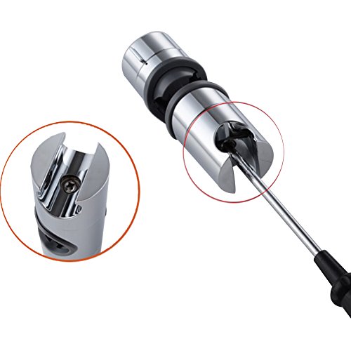 flintronic Brausehalter Ersatz 18–25 mm, Verstellbar Brausehalter Dusche kopf ABS Chrome Fertig, für Badezimmer - 7