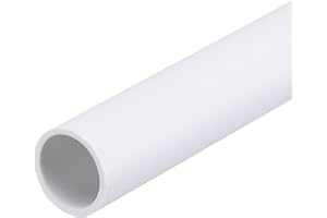 QUARKZMAN Tube Rigide en PVC Tube Rond 10mm ID 12mm OD 20cm Longueur Blanc pour Conduite d'Eau, Artisanat, Manchon de Câble