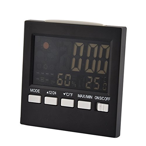 Preisvergleich Produktbild sourcingmap® Elektronische LCD Hintergrundbeleuchtet Temperatur Feuchtigkeit Wetterstation