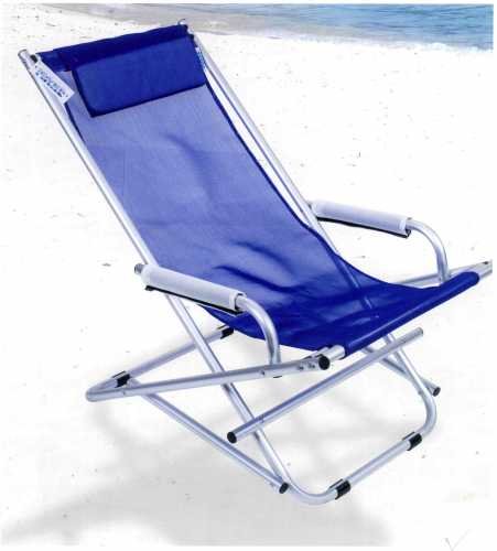 Preisvergleich Produktbild Schaukel-Liegestuhl aus Aluminium, blau