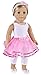 Produktbild ebuddy Ballett Tänzerin Kleid Set umfasst Schuhe Haarband Overall Puppenkleider für 18 inch High American Girl