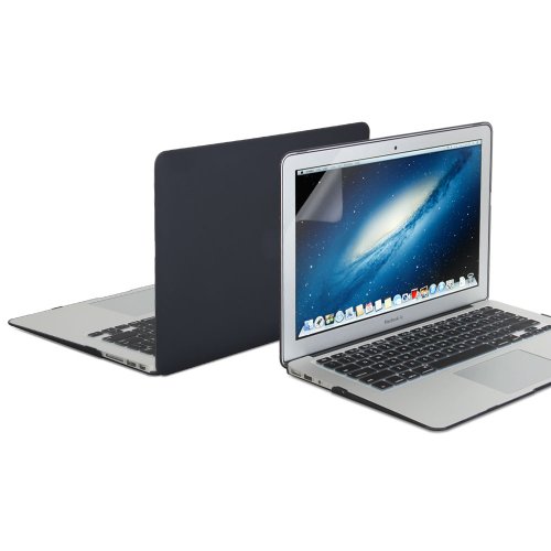 GMYLE Hard Case 11Zoll Cover case Schwarz, Grau - Notebooktaschen (27,9 cm (11 Zoll), Cover case, Schwarz, Grau, Kautschuk, Silikon, MacBook Air 11, 300 mm)