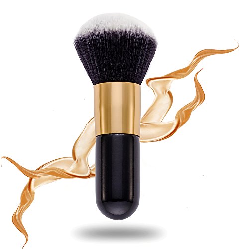 VALUE MAKERS® Puderpinsel Blusher Brush Einziehbarer Kabuki Pinsel mit besonders weichem Synthetik-Haar, für Make-Up Puder Produkte(Black1)