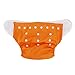 Baby 5 Pcs Diamer Inserts 5 Pcs Pocket Cloth Diapers Snaps Covers Cute Reusable Unisex Washable Baby Diaper Cover Cloth (Orange)