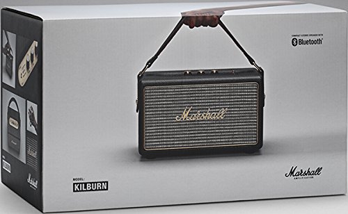 Marshall Speaker Kilburn Portatile a Batteria Bluetooth per MP3/Smartphone, Nero