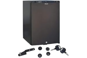 Smad Frigo 12V Camping car, 30L, Mini Frigo de Chambre, 0-10°C, Frigo Voiture pour Van, Camionnette, Caravane Fourgon, Hôtel Bureau Studio, Noir