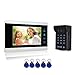 Produktbild Nudito Video Türsprechanlage Türklingel, Gegensprechanlage(1 X 7 Zoll LCD Monitor mit Touch-Taste, 1 X Überwachungskamera mit Infrarot Kamera und Nachtsicht. Entsperren mit RFID-Karten und Passwort)