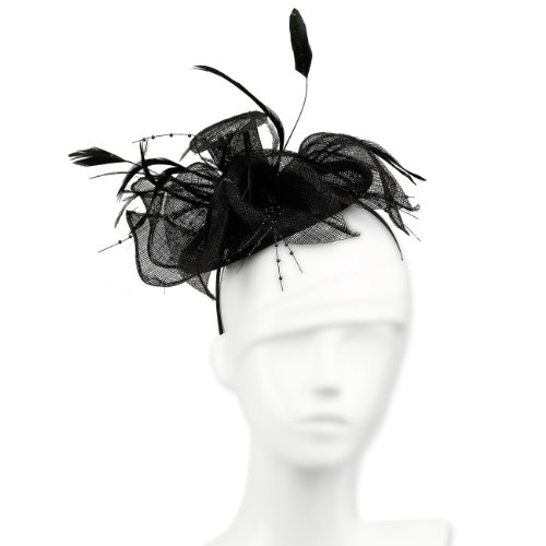 Parisian Style Hats for Women, Bouquet of Lilies Floral Fascinator for weddings or the Ball, with plumes and dainty feathers. Distinguished and elegant! Two colour options