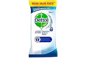 Dettol Toallitas limpiadoras para superficies – Mega Value Pack 108 toallitas grandes