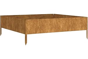 vidaXL Lit Surélevé de Jardin, Bac à Fleurs, Pot de Plantes, Boîte à Fleurs, Jardinière de Patio Terrasse Balcon Extérieur, Acier Corten