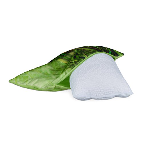Relaxdays Badewannenkissen Bambus HBT ca. 10 x 37 x 17 cm extra weiches Nackenkissen für die Badewanne mit 2 Saugnäpfen als Wannenkissen oder Reisekissen mit Reißverschluss und waschbarem Bezug, grün - 5