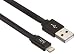 Produktbild Kit Lightning USB Ladekabel Datenkabel MFI Apple Zertifiziert Flachkabel Metallic Kompatibel mit iPhone 5/5S/5C/SE/6/6 Plus/6S/6S Plus, iPad 4. Generation/Air/Mini/Pro, iPod Nano 7. Generation und iPod Touch 5. Generation - Schwarz