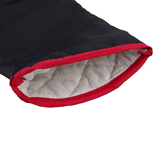 Grillhandschuh 36cm schwarz extralang Schutzhandschuh Backhandschuh Hitzeschutz - 2