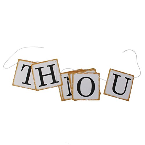 ULTNICE “THANK YOU” Danke Karton Bunting Banner Dekor Requisiten mit String für Hochzeit Aniversary Verlobungsfeier - 2