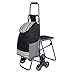 Produktbild Dixinla Faltbarer Einkaufswagen Gebäude mit älteren tragbaren Trolley Stühle Klettern, Supermarkt, Einkaufswagen, 95 * 57 * 41 cm Startseite