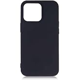 Elfia Apple iPhone 13 Pro ile Uyumlu Kılıfı Silikon Mat Renkli Parmak İzi Bırakmayan Yumuşak İnce Kapak Prem Siyah