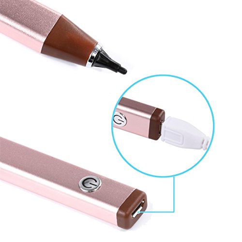 Stylus Stift, Touchscreen Eingabestift , Wrcibo USB Aufladbar Kapazitiver Eingabestift Stylus Touch Pen Touch Screen Zeichnen- und Schreibstift, Feine Präzision Kugelschreiber für Touch-Screen-Smartphones & Tablets (Rose-Gold) - 5