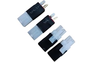 LINSYRC 2pcs Connecteur Mâle Prise T Deans à Connecteur Femelle Fiche Tamiya et Connecteur Femelle Prise T Deans à Connecteur Mâle Tamiya