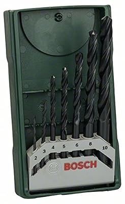 Bosch 2607019673 Set de 7 forets à métaux mini-X-Line Diamètre 2/3/4/5/6/8/10 mm
