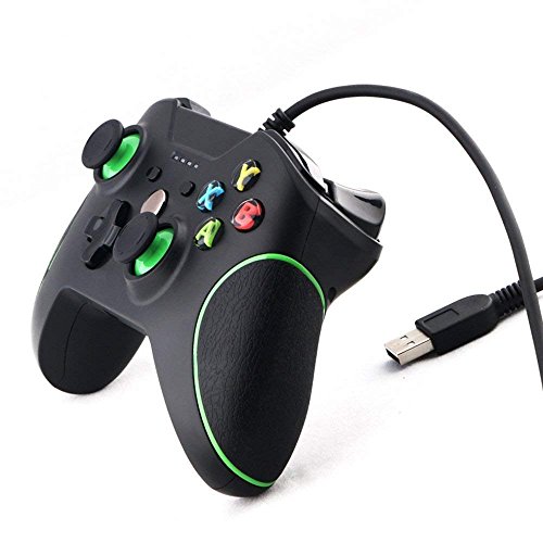 Controlador Xbox One  STOGA Mando Xbox One USB con Cable Controlador de Juego de Reemplazo Compatible con Xbox One y PC  Windows 7 8 10  - Negro