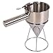 Produktbild Edelstahl-Teig-Portionierer mit Ablageständer Teigspender Teigdosierer Trichter