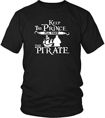 Crocink Keep The Prince I'll Take The Pirate Storybrooke's Captain Hook Once Upon a Time, OUAT Vinyl Print Shirt (Unisex - XX-Large)